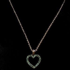 Aquamarine heart necklace
